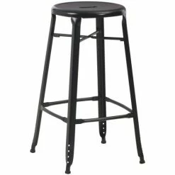 Meilleure vente 🔥 ASUPERMALL Mobilier De Bar 3 Pcs Acier Noir 🌟 -Table haute Boutique 19768154 2