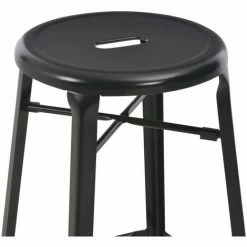 Meilleure vente 🔥 ASUPERMALL Mobilier De Bar 3 Pcs Acier Noir 🌟 -Table haute Boutique 19768154 3