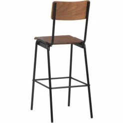 Meilleur prix ❤️ ASUPERMALL Mobilier De Bar 3 Pcs Acier Marron Noir 🎁 -Table haute Boutique 19768159 5