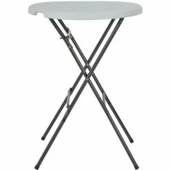 Acheter ❤️ ASUPERMALL Table De Bar Pliante Blanc 80 X 110 Cm PEHD 🎁 -Table haute Boutique 19769032 4