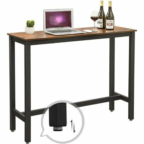 Vente flash ✔️ VASAGLE Table De Bar, Table Haute Fine, Table De Cuisine, Table De Salle à Manger, Avec Cadre Métallique Robuste, 120 X 40 X 100 Cm, Montage Facile, Marron Rustique Et Noir Par SONGMICS LBT12X - Marron Rustique Et Noir 🤩 6 Vente flash ✔️ VASAGLE Table De Bar, Table Haute Fine, Table De Cuisine, Table De Salle à Manger, Avec Cadre Métallique Robuste, 120 X 40 X 100 Cm, Montage Facile, Marron Rustique Et Noir Par SONGMICS LBT12X - Marron Rustique Et Noir 🤩 – Image 4