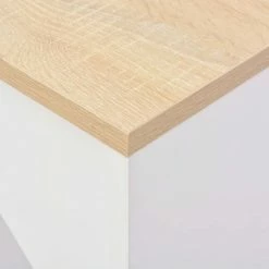 Budget 💯 ASUPERMALL Table De Bar Avec Tablette Amovible Blanc 138 X 40 X 120 Cm 🎁 -Table haute Boutique 19907434 3