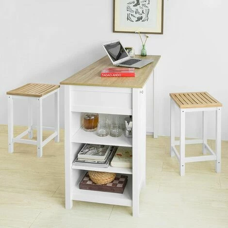 Tout neuf 🛒 Table Haute De Bar Table De Cuisine Mange-Debout– Blanc Lxlxh 120x55x90cm,SoBuy FWT64-WN 😀 4 Tout neuf 🛒 Table Haute De Bar Table De Cuisine Mange-Debout– Blanc Lxlxh 120x55x90cm,SoBuy FWT64-WN 😀 – Image 2