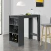 Sortie 🎁 Table De Bar Kouvola 110 X 50 X 103 Cm Gris Foncé [en.casa] 🤩 -Table haute Boutique 20890092 1