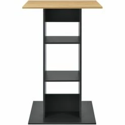 Les meilleures critiques de 🧨 Table De Bar Visby 3 Étagères 70 X 70 X 110 Cm Gris Foncé Effet Bois [en.casa] 💯 -Table haute Boutique 20890108 4