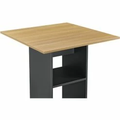 Les meilleures critiques de 🧨 Table De Bar Visby 3 Étagères 70 X 70 X 110 Cm Gris Foncé Effet Bois [en.casa] 💯 -Table haute Boutique 20890108 5