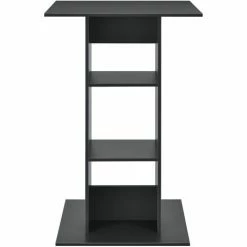 Meilleure vente 😀 Table De Bar Visby 3 Étagères 70 X 70 X 110 Cm Gris Foncé [en.casa] 🧨 -Table haute Boutique 20890115 4