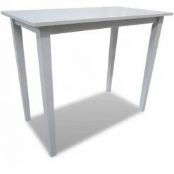 Vente flash 💯 ASUPERMALL Table De Bar En Bois Blanc ⌛