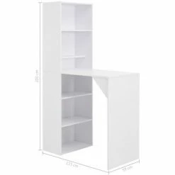 Vente flash 👍 ASUPERMALL Table De Bar Avec Armoire Blanc 115 X 59 X 200 Cm 🥰 10 Vente flash 👍 ASUPERMALL Table De Bar Avec Armoire Blanc 115 X 59 X 200 Cm 🥰 -Table haute Boutique 21371455 4
