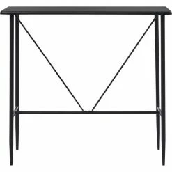 Meilleure vente 👏 ASUPERMALL Table De Bar Noir 120x60x110 Cm MDF 🔔 -Table haute Boutique 21371689 4