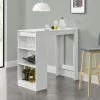 Le moins cher 🥰 Table De Bar Kouvola 110 X 50 X 103 Cm Blanc [en.casa] ❤️ -Table haute Boutique 21612975 1