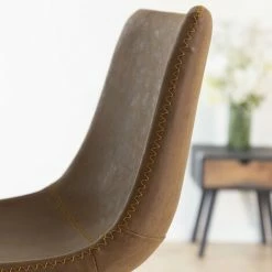 Budget 👍 MADE IN MEUBLES Chaise De Bar Réglable Avec Pied Central (lot De 2) - Marron 💯 -Table haute Boutique 22777667 4