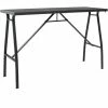 Tout neuf ✨ ASUPERMALL Table De Bar De Jardin Noir 180x60x110 Cm Verre Trempe 🌟