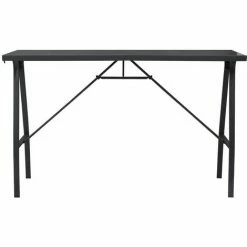 Tout neuf ✨ ASUPERMALL Table De Bar De Jardin Noir 180x60x110 Cm Verre Trempe 🌟 -Table haute Boutique 22849306 5