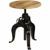 Budget 😉 Topdeal Table De Bar Bois De Manguier Massif 60 X (76-110) Cm 💯 -Table haute Boutique 23040368 1