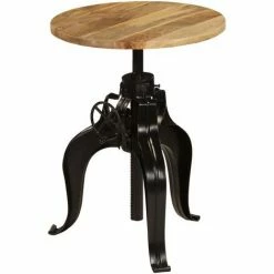 Budget 😉 Topdeal Table De Bar Bois De Manguier Massif 60 X (76-110) Cm 💯