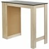Tout neuf ✨ BATHRINS Table Haute Table De Bar Mange-debout Avec 4 étagères De Rangements – Décor Chêne Et Noir 👍 2 Tout neuf ✨ BATHRINS Table Haute Table De Bar Mange-debout Avec 4 étagères De Rangements – Décor Chêne Et Noir 👍 -Table haute Boutique 23063621 1