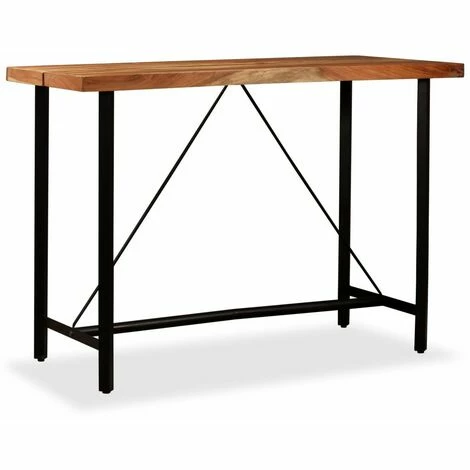 Vente flash 🛒 ASUPERMALL Table De Bar Bois Massif D'Acacia 150x70x107 Cm ✨ 4 Vente flash 🛒 ASUPERMALL Table De Bar Bois Massif D'Acacia 150x70x107 Cm ✨ – Image 2