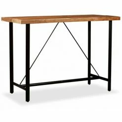 Vente flash 🛒 ASUPERMALL Table De Bar Bois Massif D'Acacia 150x70x107 Cm ✨ 9 Vente flash 🛒 ASUPERMALL Table De Bar Bois Massif D'Acacia 150x70x107 Cm ✨ -Table haute Boutique 23185929 3