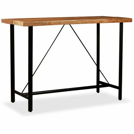 Vente flash 🛒 ASUPERMALL Table De Bar Bois Massif D'Acacia 150x70x107 Cm ✨ 5 Vente flash 🛒 ASUPERMALL Table De Bar Bois Massif D'Acacia 150x70x107 Cm ✨ – Image 3