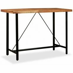 Vente flash 🛒 ASUPERMALL Table De Bar Bois Massif D'Acacia 150x70x107 Cm ✨ 10 Vente flash 🛒 ASUPERMALL Table De Bar Bois Massif D'Acacia 150x70x107 Cm ✨ -Table haute Boutique 23185929 4