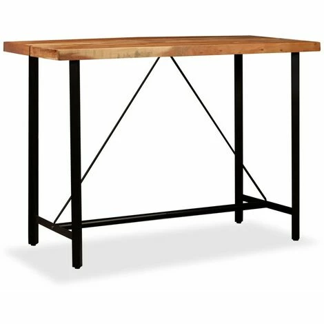 Vente flash 🛒 ASUPERMALL Table De Bar Bois Massif D'Acacia 150x70x107 Cm ✨ 6 Vente flash 🛒 ASUPERMALL Table De Bar Bois Massif D'Acacia 150x70x107 Cm ✨ – Image 4