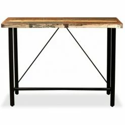 Bon marché ⌛ ASUPERMALL Table De Bar Bois Massif De Recuperation 120 X 60 X 107 Cm 😉 -Table haute Boutique 23185934 4