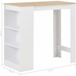 Grosses soldes 🎉 ASUPERMALL Table De Bar Avec Etagere Blanc 110x50x103 Cm 🎉 10 Grosses soldes 🎉 ASUPERMALL Table De Bar Avec Etagere Blanc 110x50x103 Cm 🎉 -Table haute Boutique 23186322 4