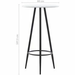 Top 10 🔔 ASUPERMALL Table De Bar Blanc 60 X 107,5 Cm MDF 😀 -Table haute Boutique 23186352 3