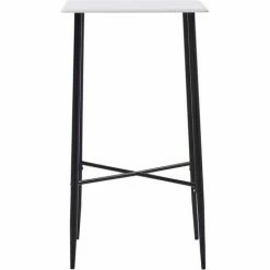 Promo ✔️ ASUPERMALL Table De Bar Blanc 60 X 60 X 111 Cm MDF 🛒 -Table haute Boutique 23186358 5