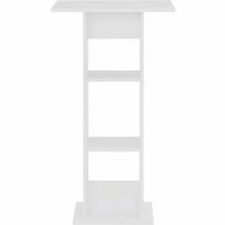 Nouveau 🤩 Topdeal Table De Bar Blanc 60x60x110 Cm 🎁 -Table haute Boutique 23202990 3