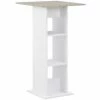 Acheter 🧨 Topdeal Table De Bar Blanc Et Béton 60x60x110 Cm 🥰 -Table haute Boutique 23203021 1