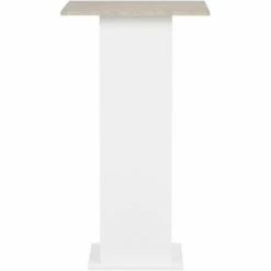Acheter 🧨 Topdeal Table De Bar Blanc Et Béton 60x60x110 Cm 🥰 -Table haute Boutique 23203021 4