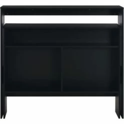 Sortie ✨ Topdeal Table De Bar Avec 2 Dessus De Table Noir 130 X 40 X 120 Cm 🔔 -Table haute Boutique 23203150 5