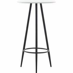 Meilleur prix 🔔 Topdeal Table De Bar Blanc 60 X 107,5 Cm MDF ✨