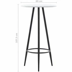 Meilleur prix 🔔 Topdeal Table De Bar Blanc 60 X 107,5 Cm MDF ✨ 9 Meilleur prix 🔔 Topdeal Table De Bar Blanc 60 X 107,5 Cm MDF ✨ -Table haute Boutique 23208204 4