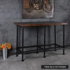 Grosses soldes 🛒 ASUPERMALL Heavy Duty Industrial Retro Pipe Kit Pour Bar Table Cuisine Rustique Cadre En Metal Robuste Style Vintage Base De Table Pour La Maison Mobilier De Bureau (Table Non Inclus) ❤️ -Table haute Boutique 23392420 2
