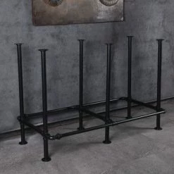 Grosses soldes 🛒 ASUPERMALL Heavy Duty Industrial Retro Pipe Kit Pour Bar Table Cuisine Rustique Cadre En Metal Robuste Style Vintage Base De Table Pour La Maison Mobilier De Bureau (Table Non Inclus) ❤️ -Table haute Boutique 23392420 3