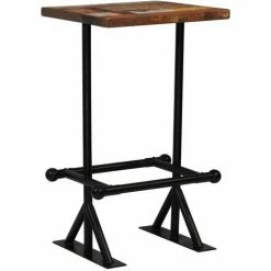 Meilleure affaire 🌟 Topdeal Mobilier De Bar 3 Pcs Bois De Récupération Massif Multicolore 🌟 -Table haute Boutique 23432329 4