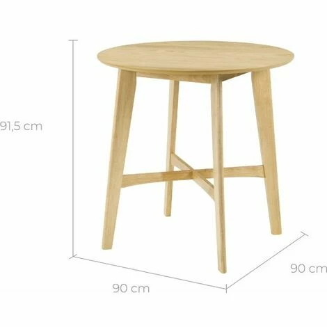 Top 10 ⭐ RENDEZ VOUS DéCO Table De Bar Ronde ∅90 Cm Noto En Bois Clair - Bois Clair ✨ 5 Top 10 ⭐ RENDEZ VOUS DéCO Table De Bar Ronde ∅90 Cm Noto En Bois Clair - Bois Clair ✨ – Image 3