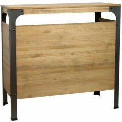 Top 10 😍 BOX FURNITURE Comptoir Commerce Ou Bar Bristol. Industriel Vintage 140x39x108 Cm - Noir ⌛