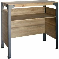 Top 10 😍 BOX FURNITURE Comptoir Commerce Ou Bar Bristol. Industriel Vintage 140x39x108 Cm - Noir ⌛ 9 Top 10 😍 BOX FURNITURE Comptoir Commerce Ou Bar Bristol. Industriel Vintage 140x39x108 Cm - Noir ⌛ -Table haute Boutique 23784873 4