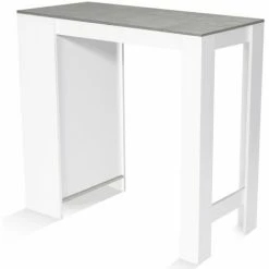 Offres ✔️ IDMARKET Table De Bar BARTH 2 à 4 Personnes Bois Blanc Plateau Effet Béton 😍 8 Offres ✔️ IDMARKET Table De Bar BARTH 2 à 4 Personnes Bois Blanc Plateau Effet Béton 😍 -Table haute Boutique 23983907 3