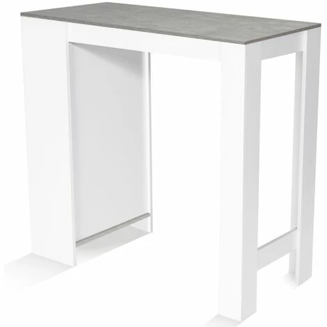 Offres ✔️ IDMARKET Table De Bar BARTH 2 à 4 Personnes Bois Blanc Plateau Effet Béton 😍 5 Offres ✔️ IDMARKET Table De Bar BARTH 2 à 4 Personnes Bois Blanc Plateau Effet Béton 😍 – Image 3