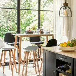 Budget ✔️ Table Haute Blanche Roka Atmosphera - Blanc - Naturel Et Blanc 🧨 -Table haute Boutique 24302892 4