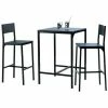 Acheter 🎉 DEMEYERE Set Table + 2 Chaises Hautes Shen Noir - Noir - Noir 🌟 -Table haute Boutique 24303998 1