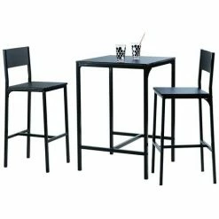 Acheter 🎉 DEMEYERE Set Table + 2 Chaises Hautes Shen Noir - Noir - Noir 🌟