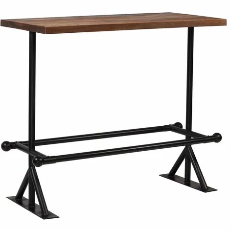 Meilleure affaire 🔥 ASUPERMALL Table De Bar Bois De Recuperation Massif Marron 120x60x107 Cm 🎉 4 Meilleure affaire 🔥 ASUPERMALL Table De Bar Bois De Recuperation Massif Marron 120x60x107 Cm 🎉 – Image 2