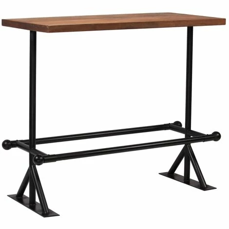 Meilleure affaire 🔥 ASUPERMALL Table De Bar Bois De Recuperation Massif Marron 120x60x107 Cm 🎉 7 Meilleure affaire 🔥 ASUPERMALL Table De Bar Bois De Recuperation Massif Marron 120x60x107 Cm 🎉 – Image 5