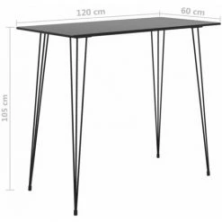 Les meilleures critiques de 🛒 ASUPERMALL Table De Bar Noir 120x60x96 Cm ⭐ -Table haute Boutique 24392311 5